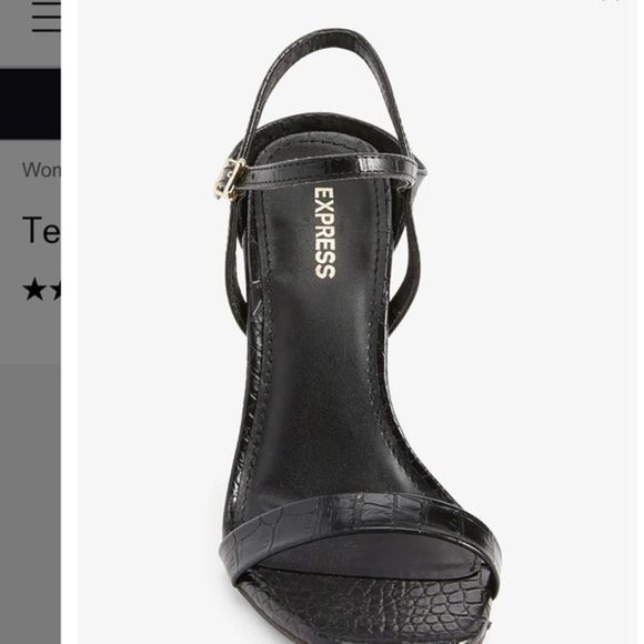 Textured Low Back Heeled Sandals express womens size 9 & 10 NWT shoes - Picture 5 of 7